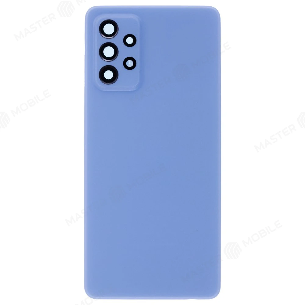 Задняя крышка для Samsung A725 Galaxy A72 (голубой) (в сборе со стеклом камеры)