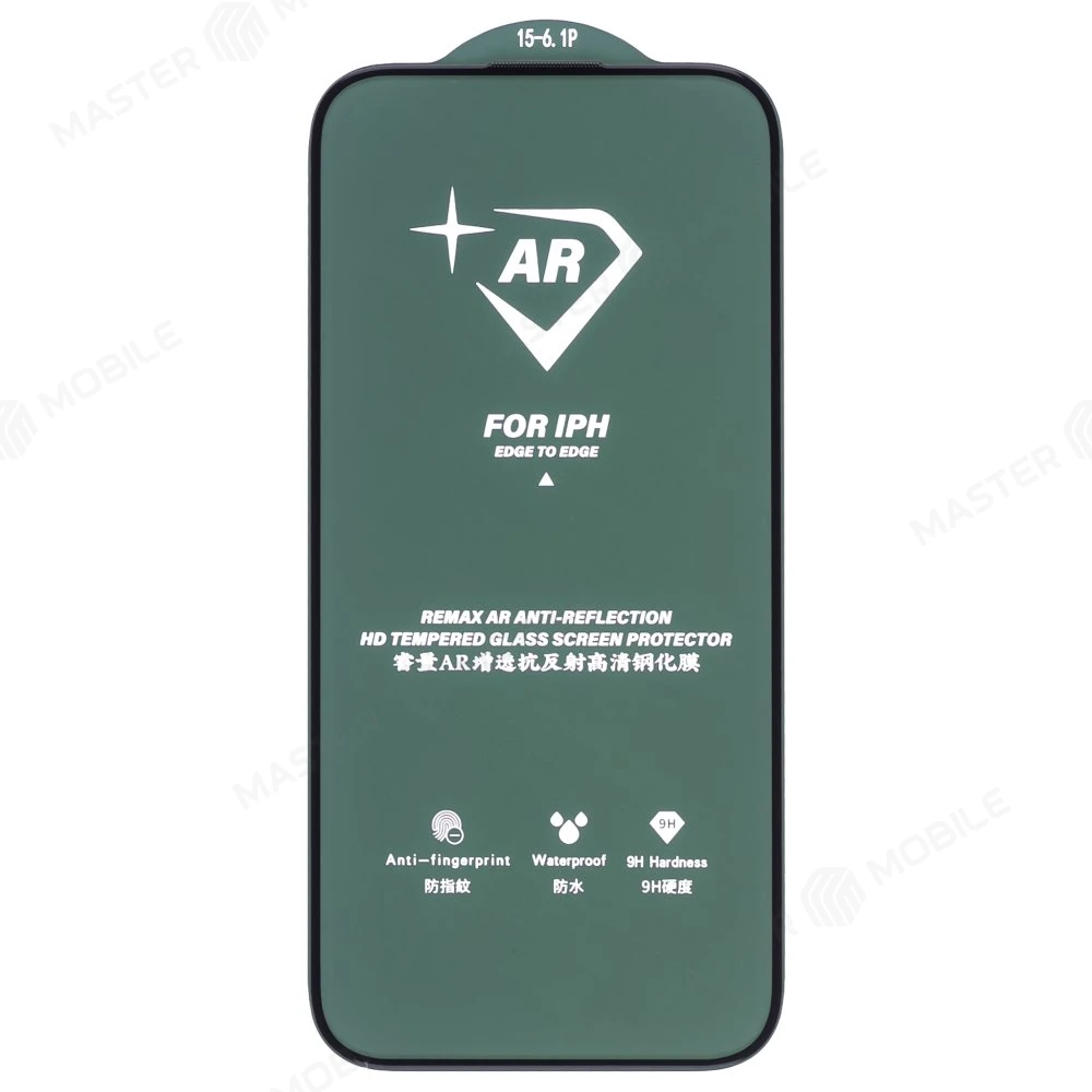 Защитное стекло Remax Corning Glass GL-86 для Apple iPhone 15 Pro (антибликовое) (черный) фото №3