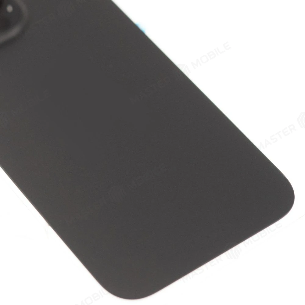 Задняя крышка для Apple iPhone 15 Pro (черный) (в сборе со стеклом камеры и шлейфом) (Premium)  фото №4