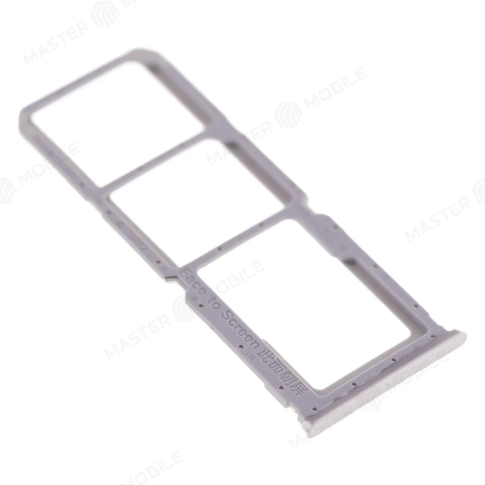 Держатель сим-карты для OPPO A16 (CPH2269) (серебристый) фото №3