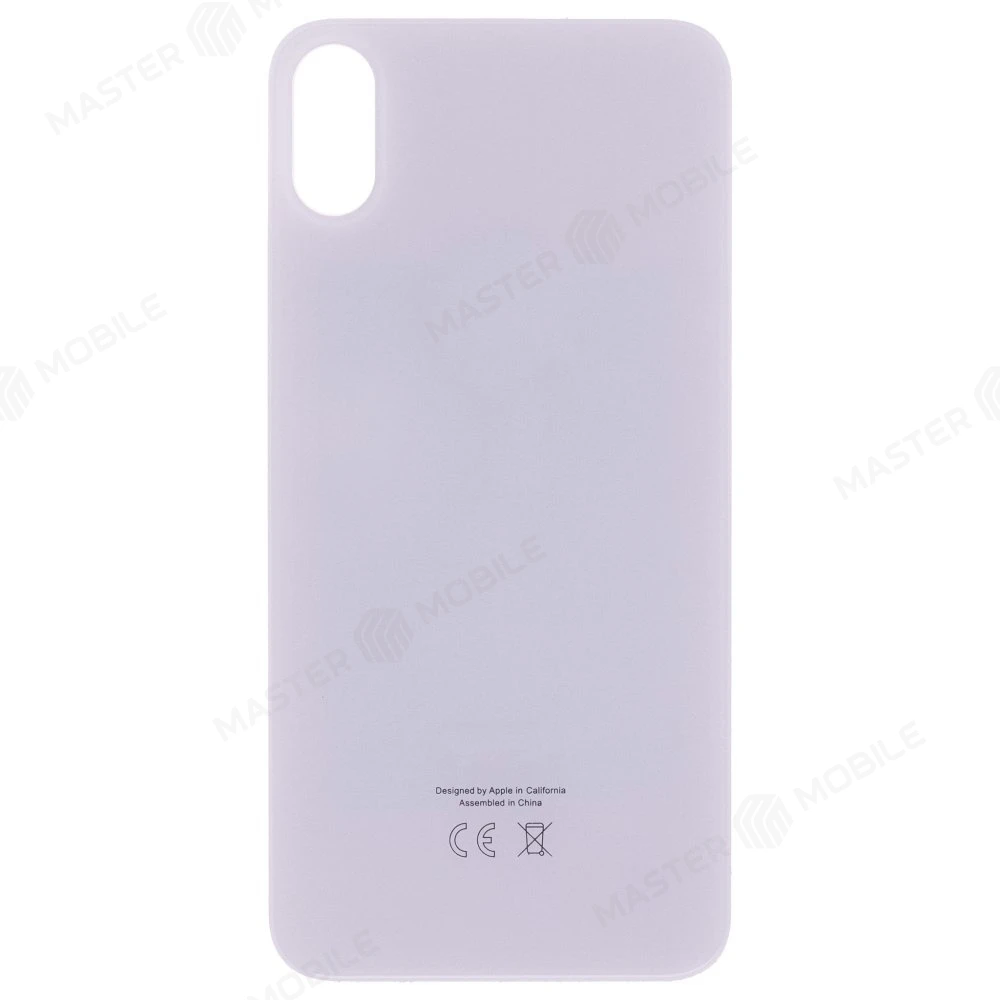 Задняя крышка для Apple iPhone X (белый) (с широким отверстием) (Premium)