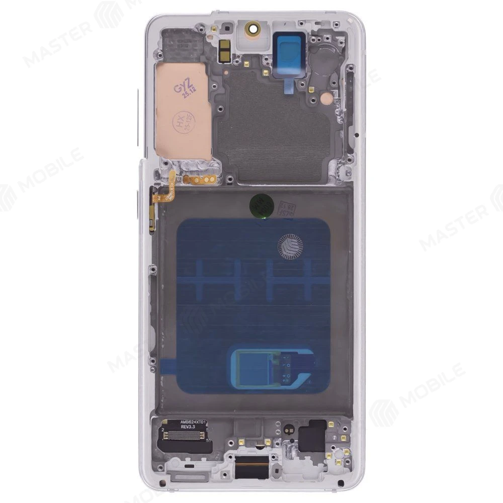 Дисплей для Samsung G991 Galaxy S21 + тачскрин (серебристый) (в рамке) (OLED) (Full Size) фото №2