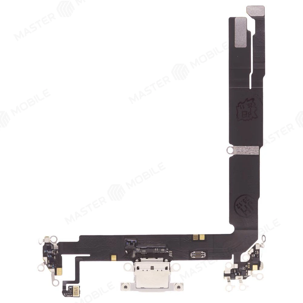 Шлейф для Apple iPhone 16 Plus с комп. + разъем зарядки + микрофон (белый) (ORIG100)  фото №1