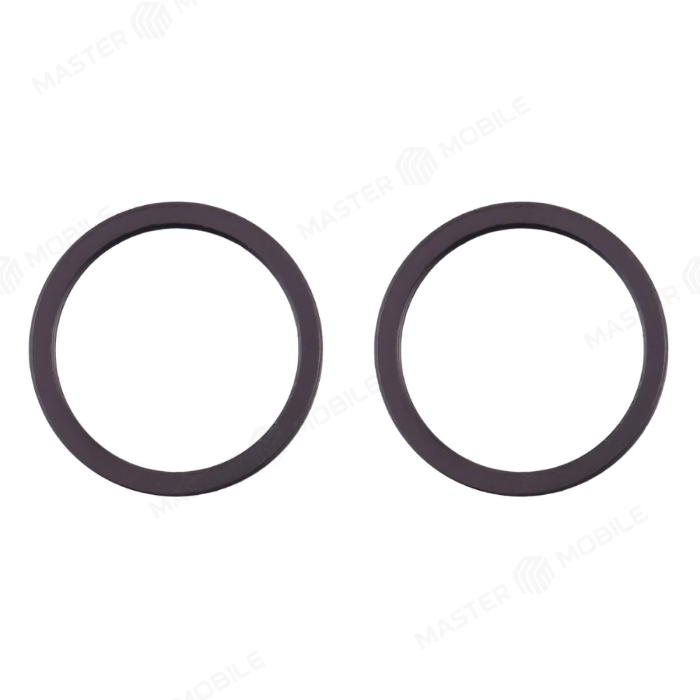 Рамка стекла задней камеры для Apple iPhone 11 (комплект 2 шт.) (черный)  