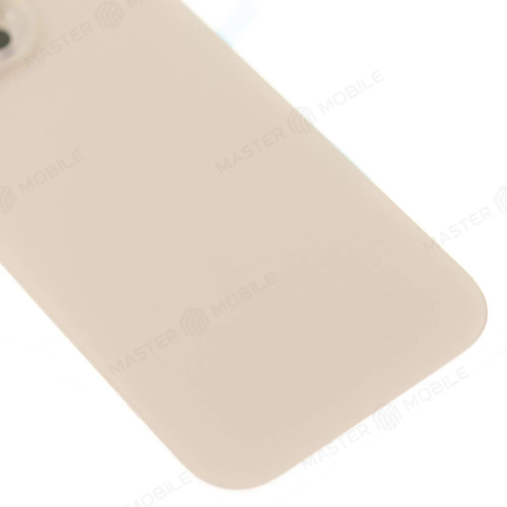 Задняя крышка для Apple iPhone 16 Pro (золотистый) (в сборе со стеклом камеры и шлейфом) (Premium)  фото №4