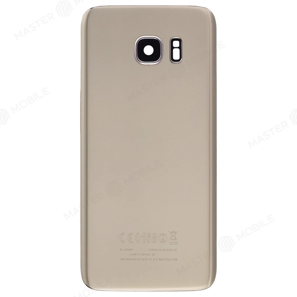 Задняя крышка для Samsung G935 Galaxy S7 Edge (золотистый) (в сборе со стеклом камеры)