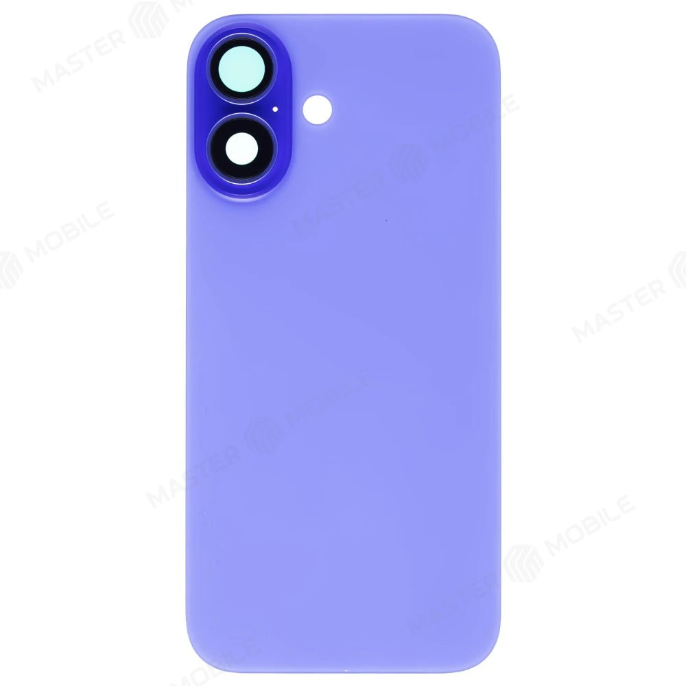 Задняя крышка для Apple iPhone 16 (синий) (в сборе со стеклом камеры) (Premium)