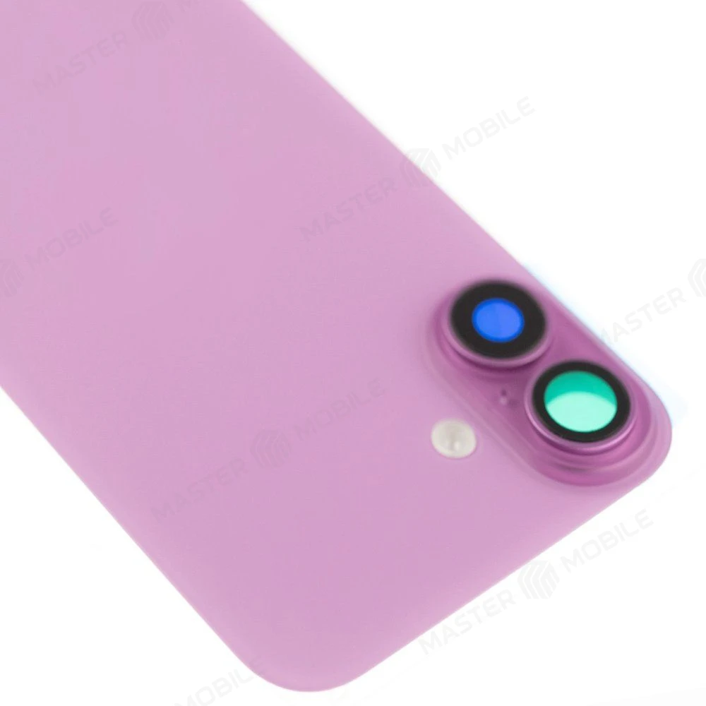 Задняя крышка для Apple iPhone 16 Plus (розовый) (в сборе со стеклом камеры и шлейфом) (Premium)  фото №3