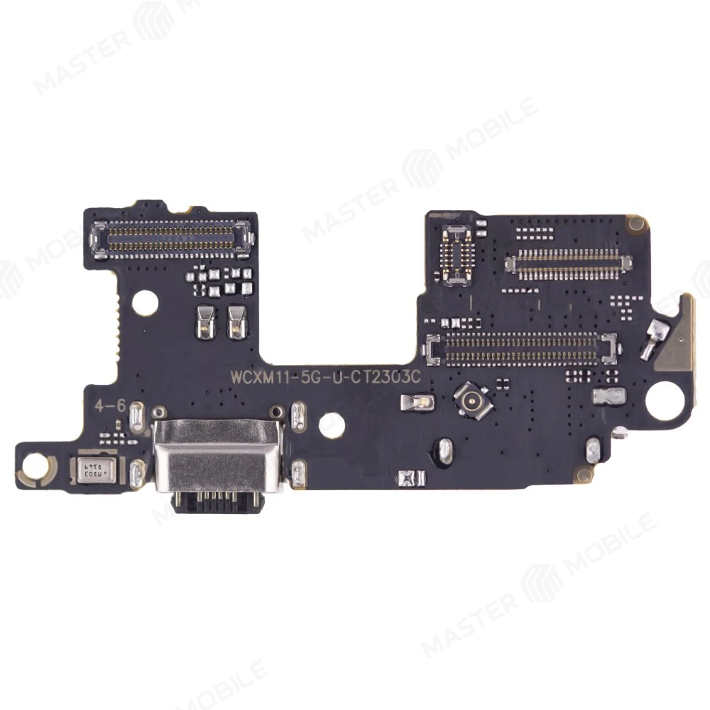 Нижняя плата для Xiaomi Mi 11 5G (M2011K2G) с комп. + разъем зарядки + разъём SIM + микрофон