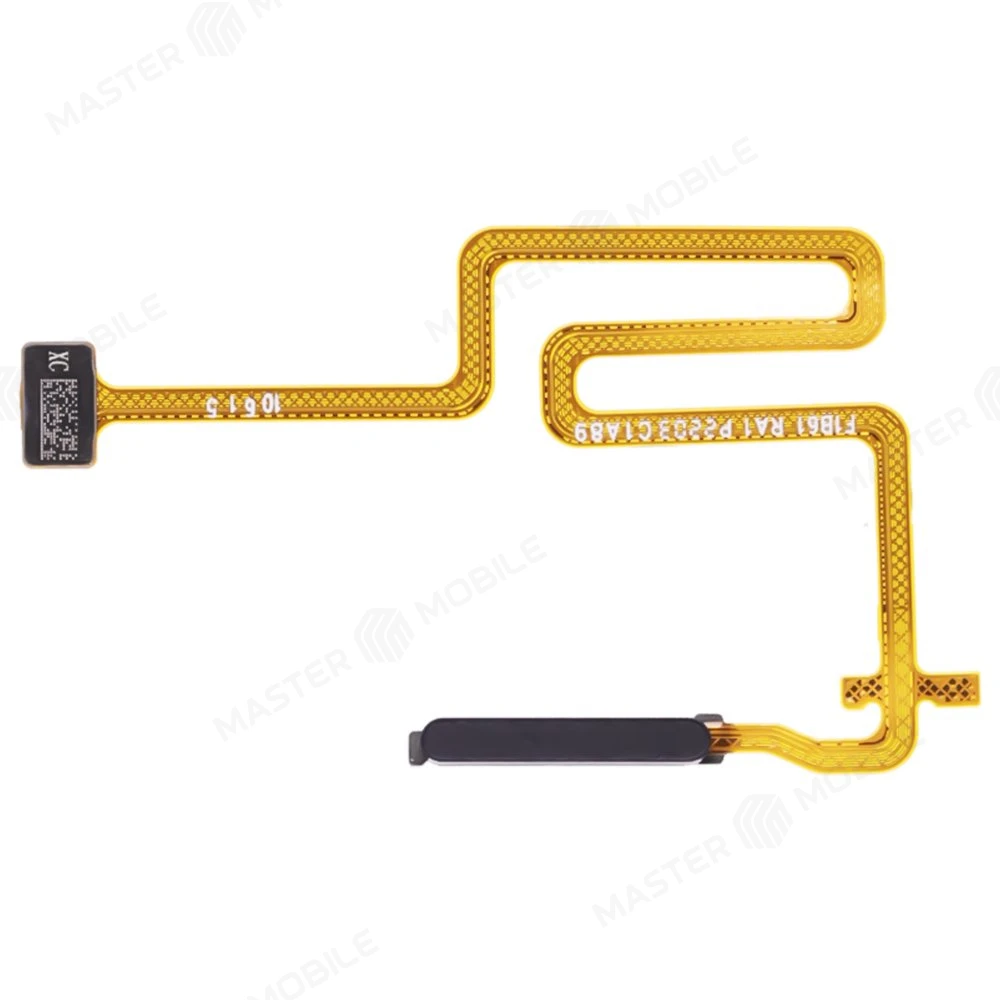 Шлейф для Realme C35 (RMX3511) с комп. + сканер отпечатка пальца (черный)  фото №1