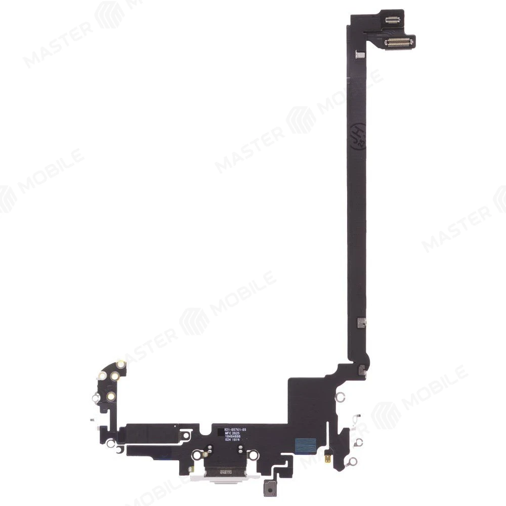 Шлейф для Apple iPhone 17 Pro Max (eSIM) с комп. + разъем зарядки + микрофон (белый) (ORIG100) фото №2