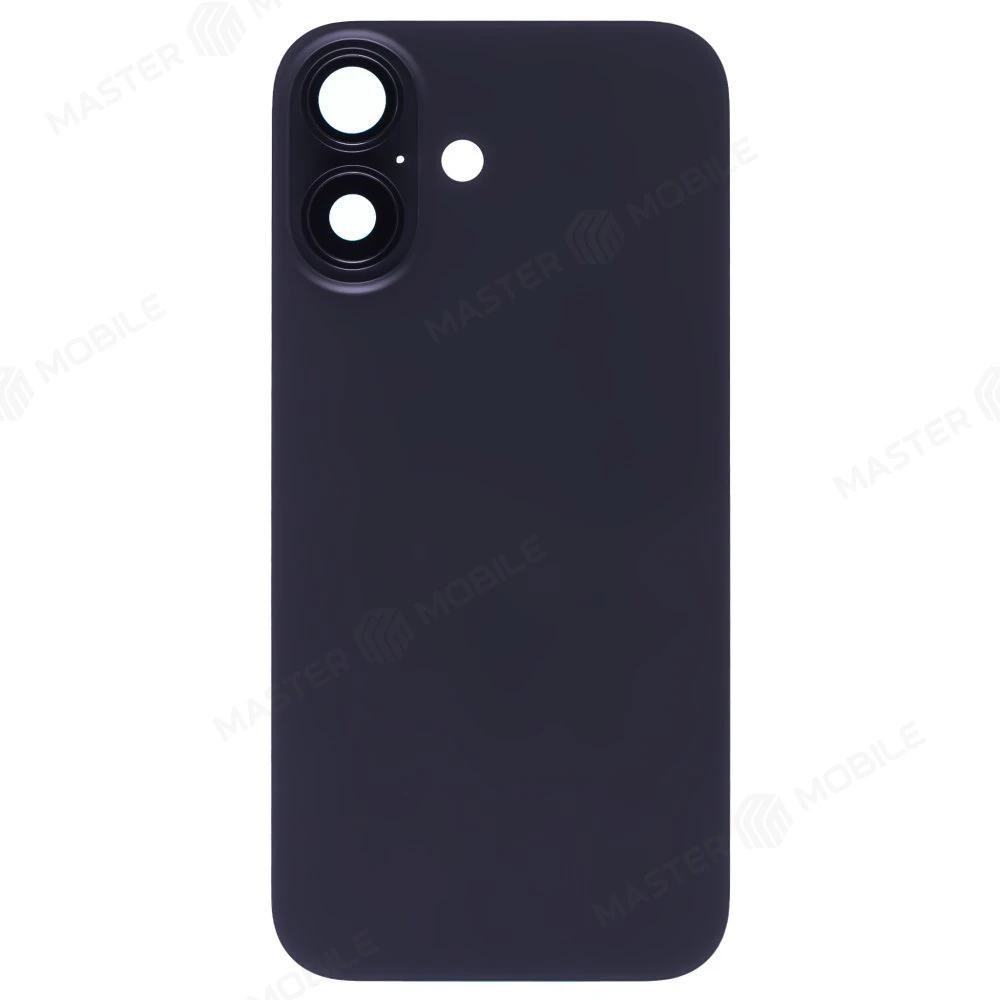 Задняя крышка для Apple iPhone 16 (черный) (в сборе со стеклом камеры) (Premium)