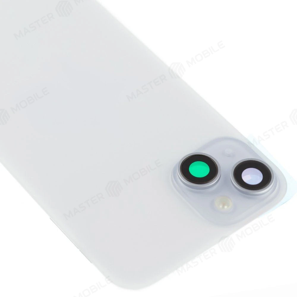 Задняя крышка для Apple iPhone 15 Plus (голубой) (в сборе со стеклом камеры и шлейфом) (Premium)  фото №3