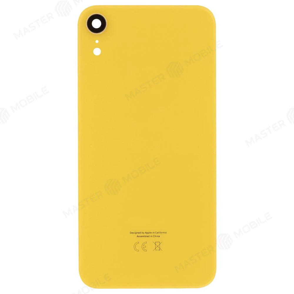 Задняя крышка для Apple iPhone Xr (желтый) (в сборе со стеклом камеры) (Premium)