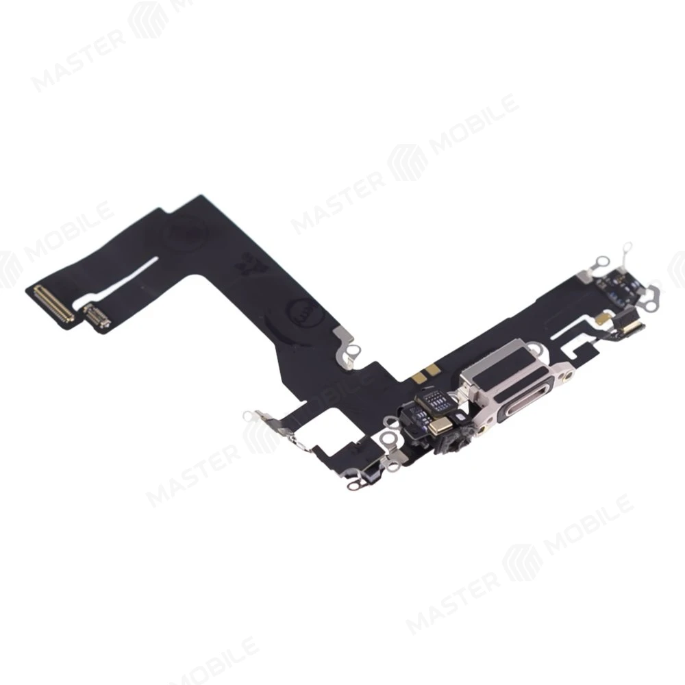 Шлейф для Apple iPhone 13 mini с комп. + разъем зарядки + микрофон (розовый) (ORIG100) фото №3