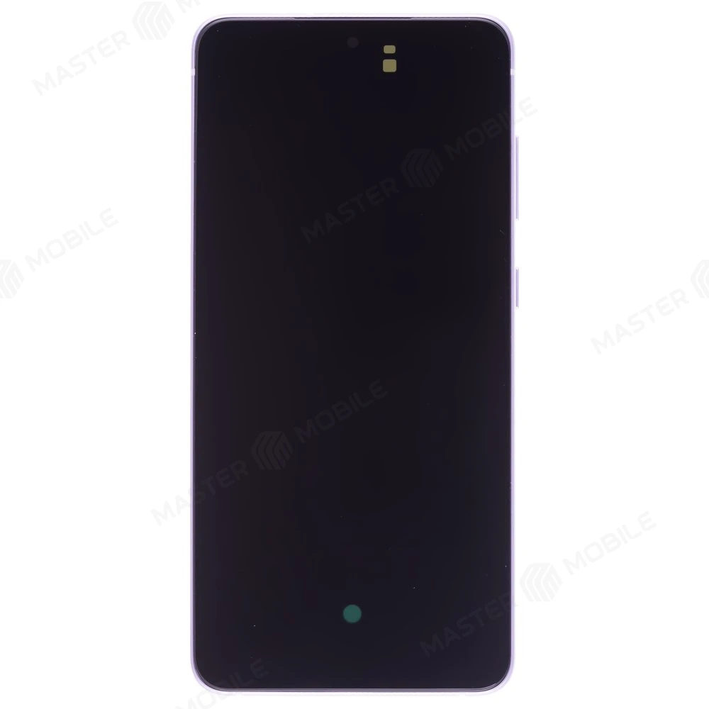 Дисплей для Samsung G990 Galaxy S21 FE + тачскрин (фиолетовый) (в рамке) (ORIG100) (возможен дефект ЛКП)