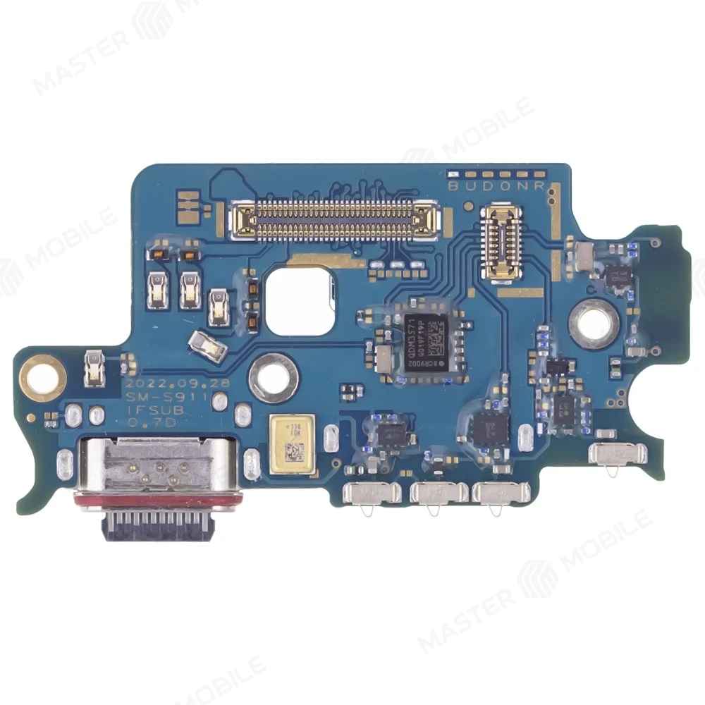 Нижняя плата для Samsung S911 Galaxy S23 с комп. + разъем зарядки + микрофон (ORIG100) фото №1