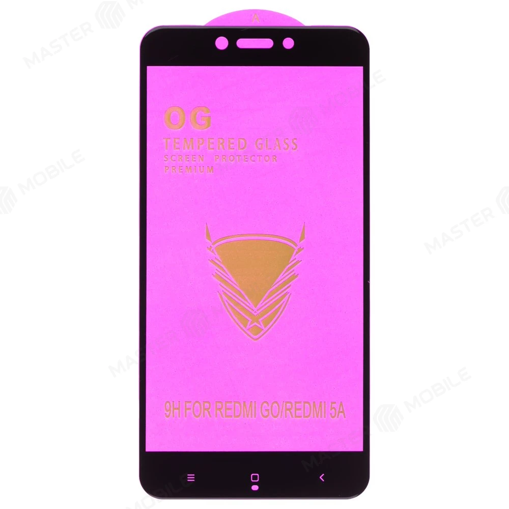 Защитное стекло OG Glass (3 в 1) для Xiaomi Redmi 5 Plus (MEG7) (черный) фото №1