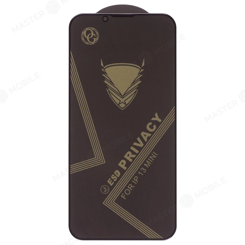 Защитное стекло 3D для Apple iPhone 13 mini (антишпион) (черный)