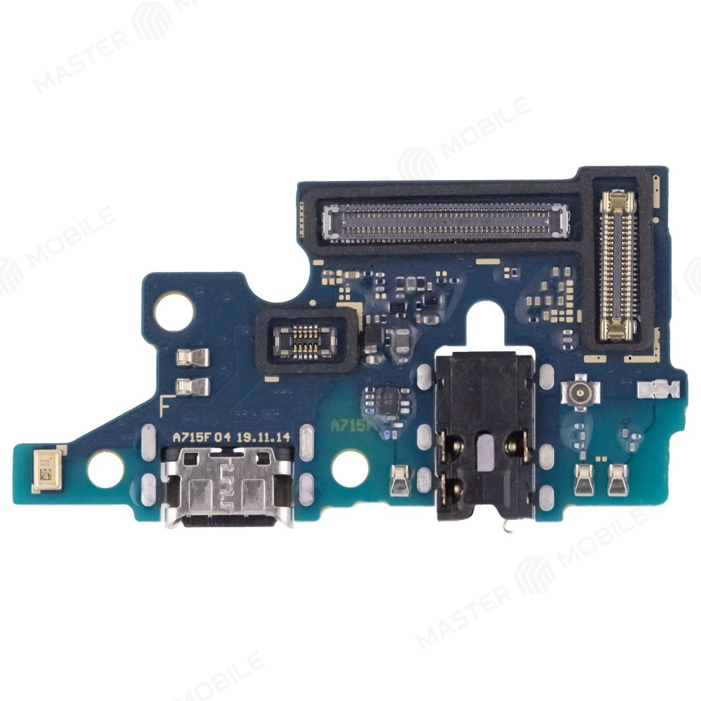 Нижняя плата для Samsung A715 Galaxy A71 с комп. + разъем зарядки + разъем гарнитуры + микрофон (ORIG100) фото №1