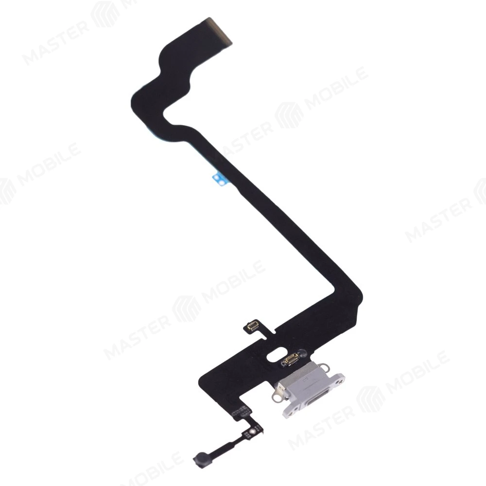 Шлейф для Apple iPhone Xs с комп. + разъем зарядки + микрофон (белый)  фото №3