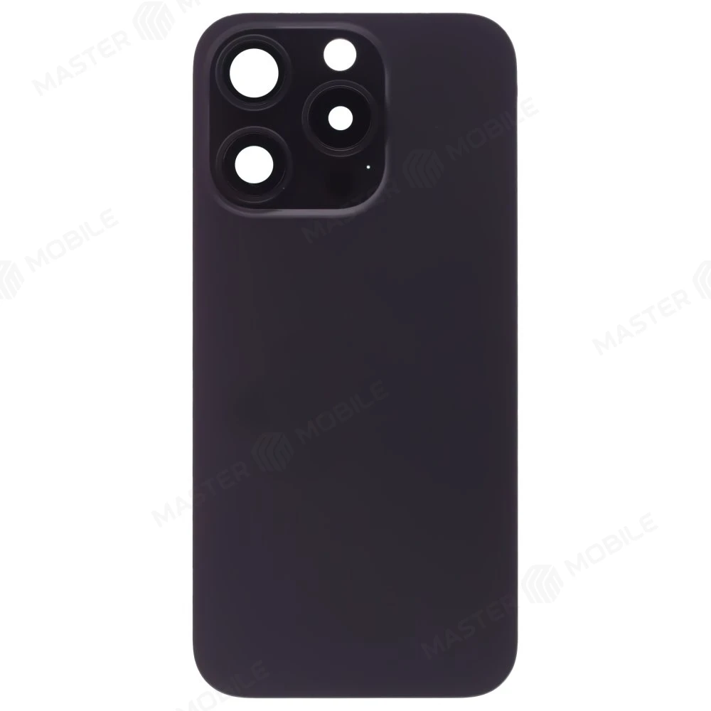 Задняя крышка для Apple iPhone 15 Pro (черный) (в сборе со стеклом камеры) (Premium)