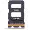 Держатель сим-карты для Xiaomi 12 (2201123G) / 12X (2112123AG) (серебристый)  фото №1