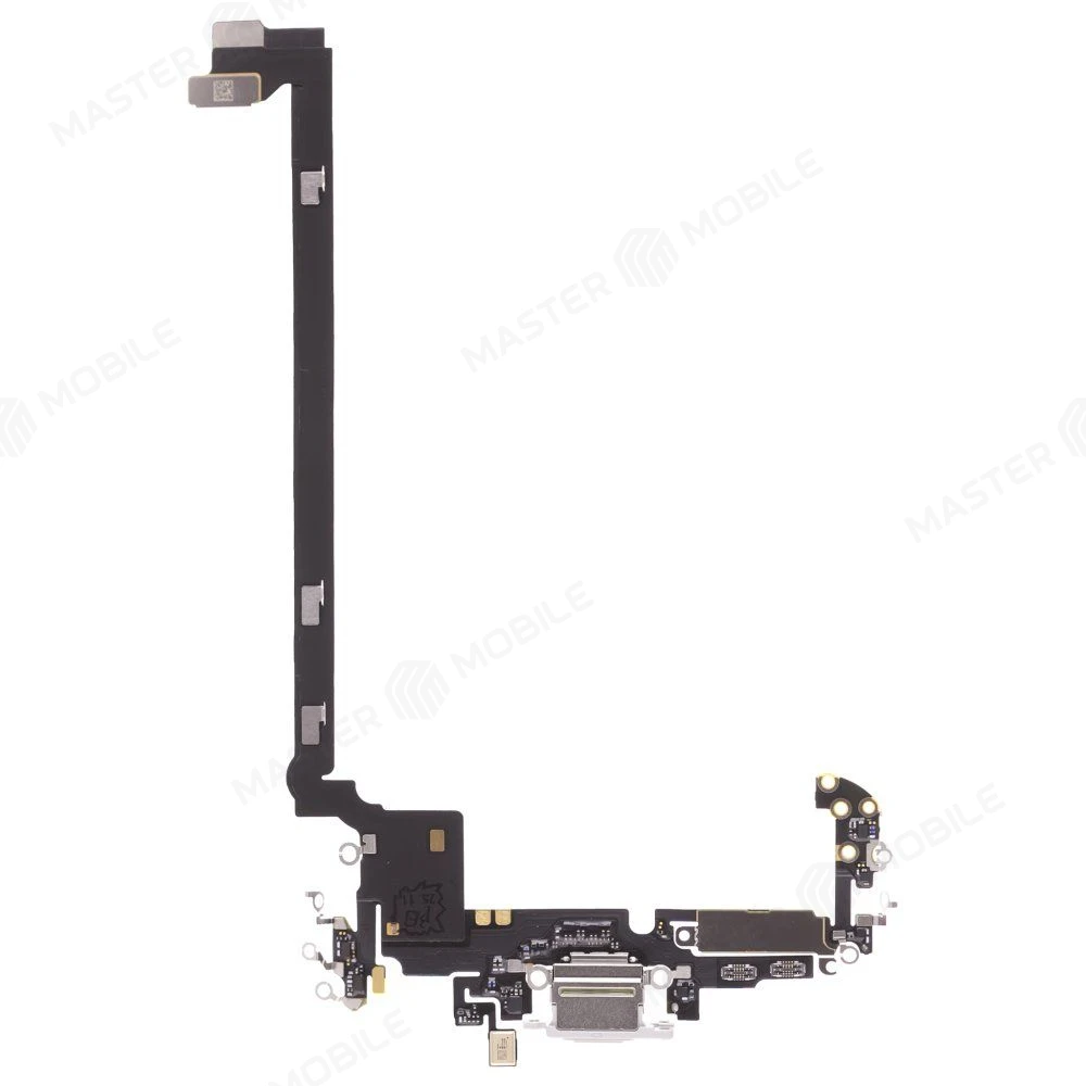 Шлейф для Apple iPhone 17 Pro Max (eSIM) с комп. + разъем зарядки + микрофон (белый) (ORIG100) фото №1