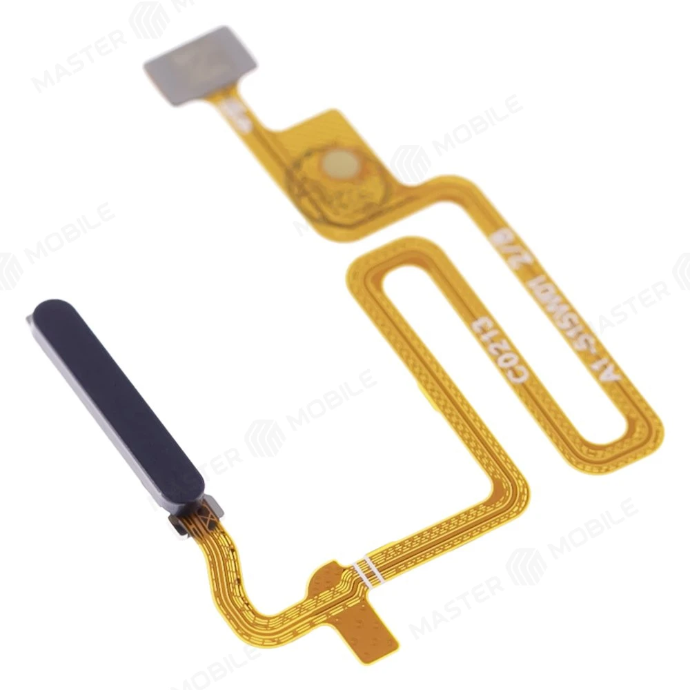 Шлейф для Realme 9 5G (RMX3474) с комп. + сканер отпечатка пальца (кнопка включения) (черный)  фото №3