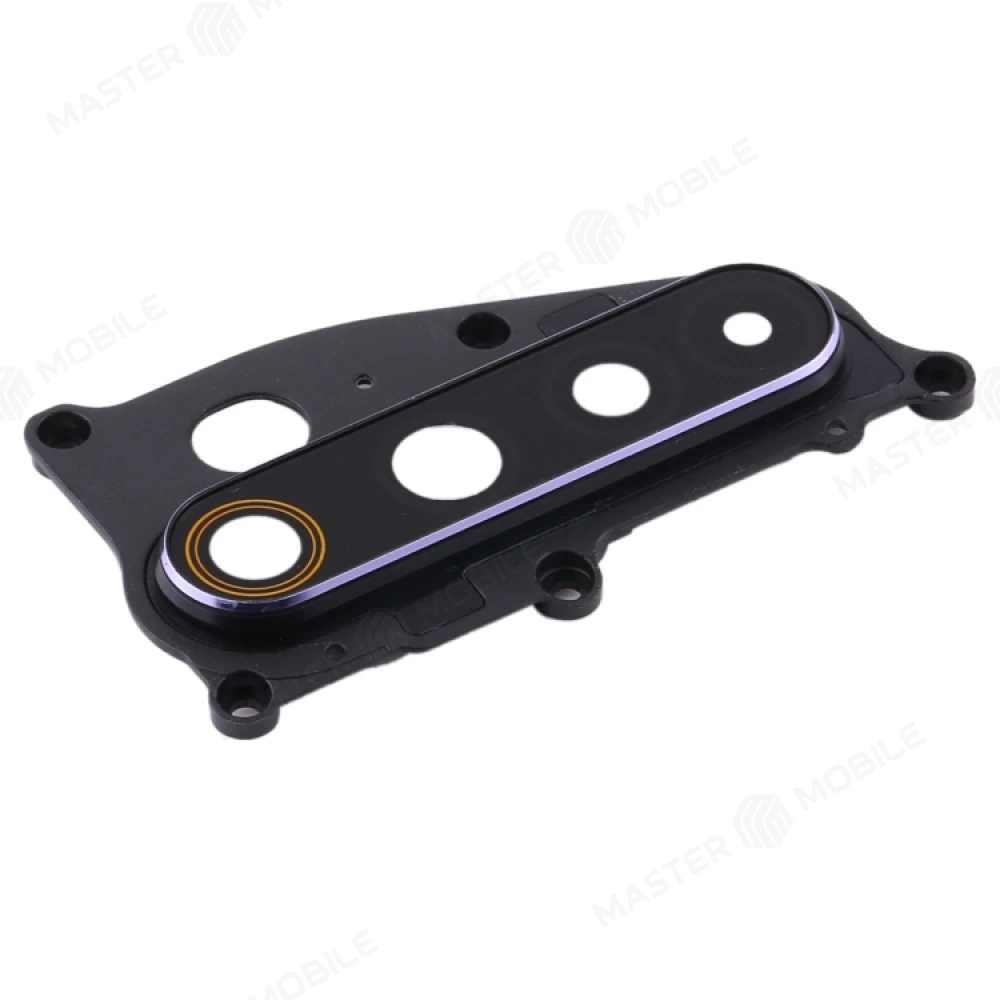 Стекло задней камеры для Realme 6 Pro (RMX2063) (в рамке) (фиолетовый) фото №1