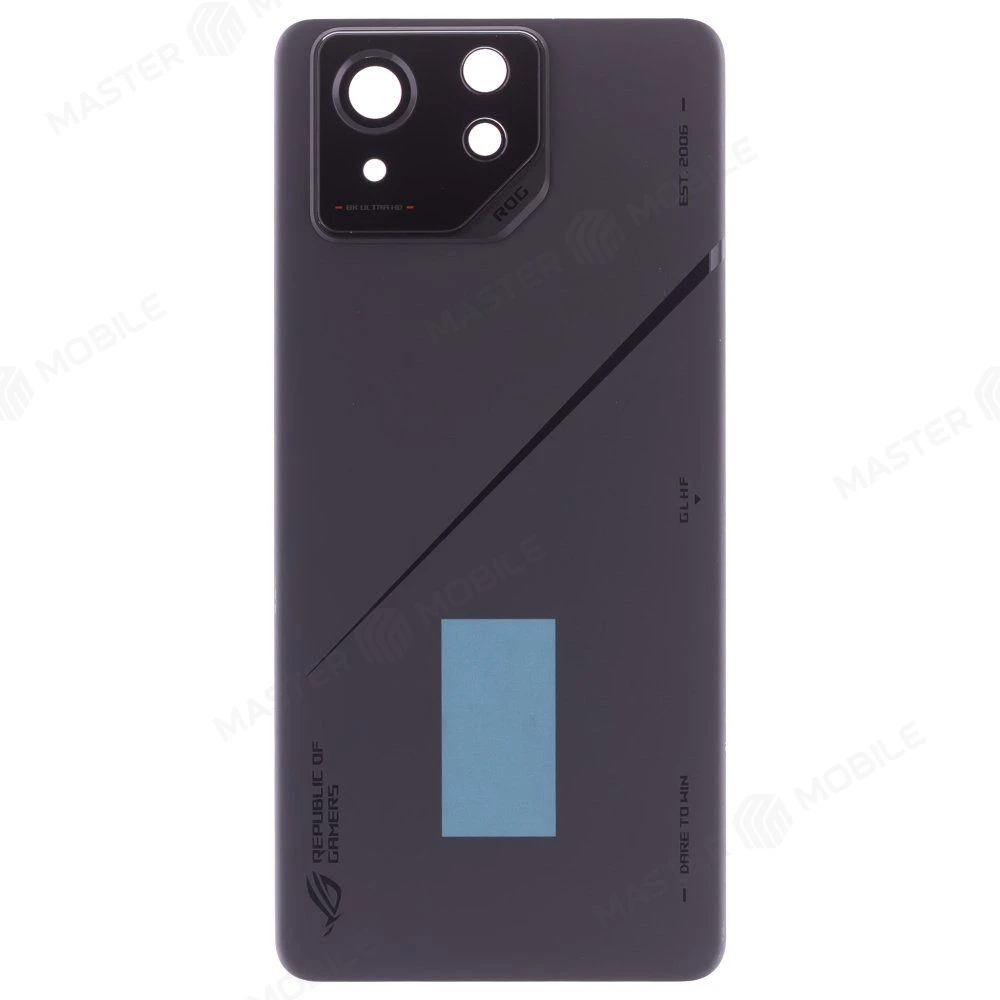Задняя крышка для Asus ROG Phone 8 Pro (AI2401) (черный) (в сборе со стеклом камеры) (ORIG100) фото №1