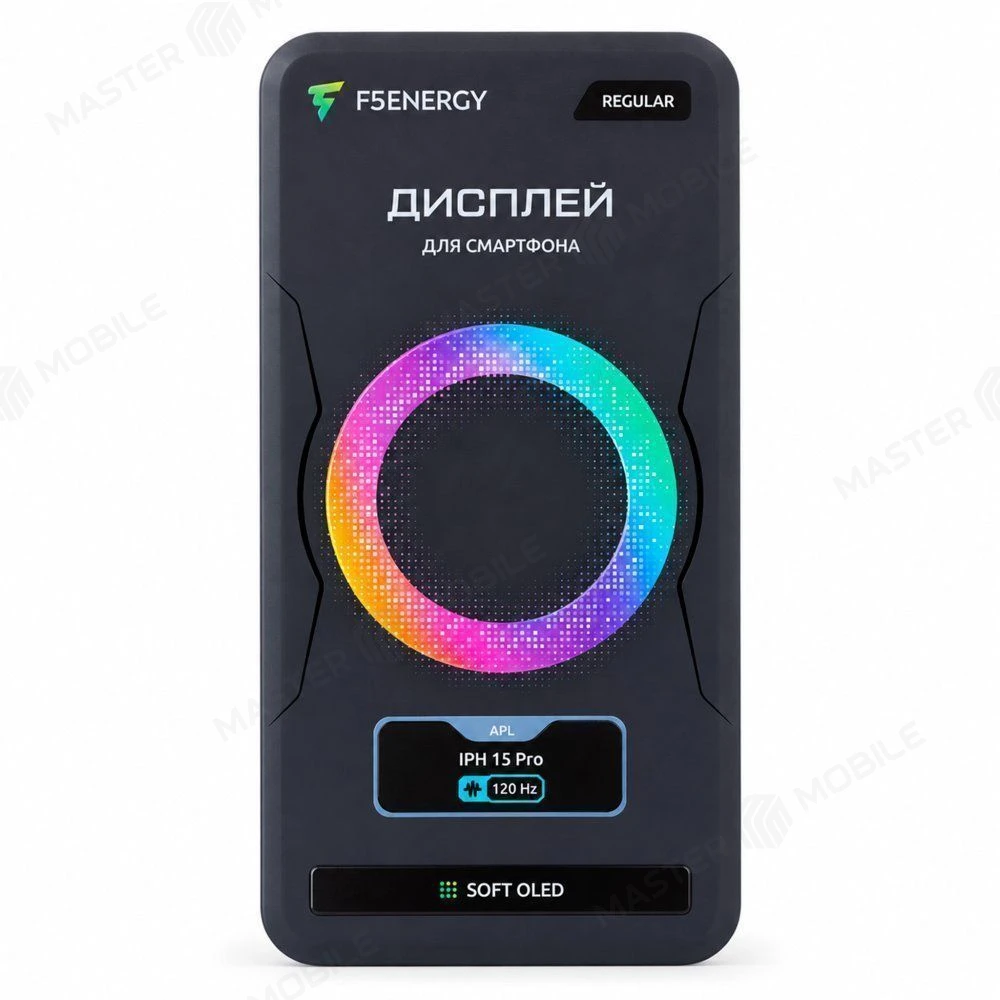 Дисплей для Apple iPhone 15 Pro + тачскрин (черный) (F5ENERGY) (Soft Oled) (площадка под IC) (REGULAR) фото №5