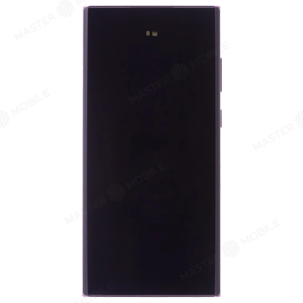 Дисплей для Samsung S908 Galaxy S22 Ultra + тачскрин (бордовый) (в рамке) (ORIG100) (возможен дефект ЛКП)