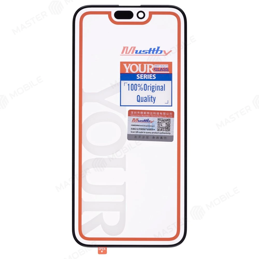 Стекло модуля для Apple iPhone 15 Pro Max + OCA (Musttby) (Premium) фото №1