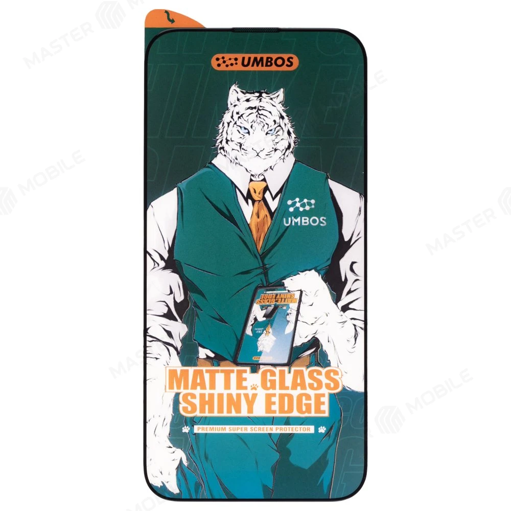 Защитное стекло для Apple iPhone 14 Pro Max (матовый) (черный)