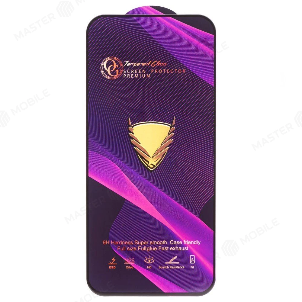 Защитное стекло OG Glass (3 в 1) для OPPO A6x 4G (CPH2819) (черный) фото №1