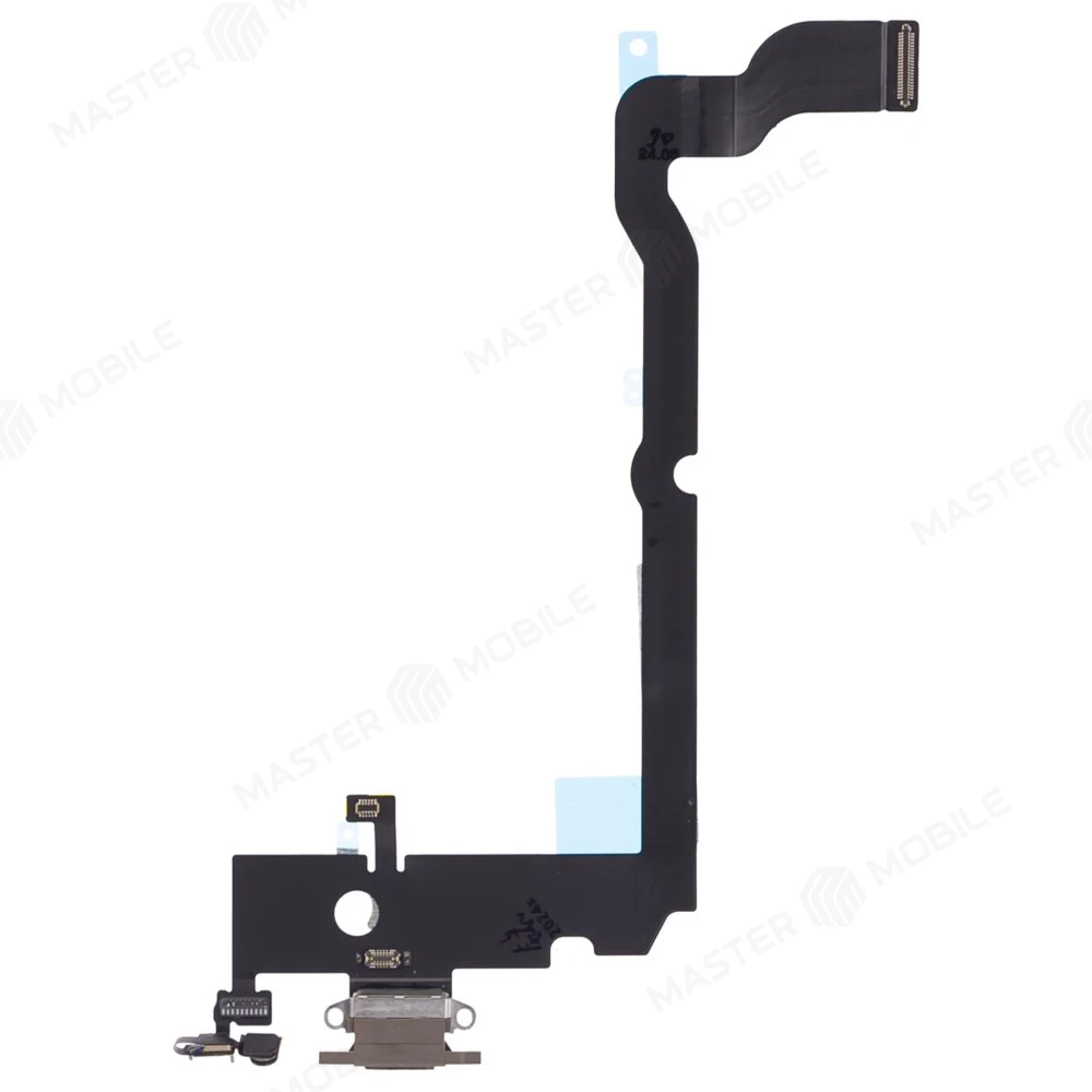 Шлейф для Apple iPhone Xs Max с комп. + разъем зарядки + микрофон (золотистый) (ORIG100) фото №1