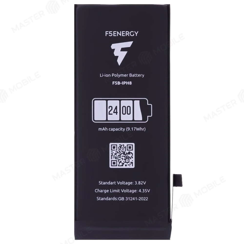 Аккумулятор для Apple iPhone 8 (F5ENERGY) (усиленный) (2400 мАч) (SPECIAL EDITION) + двухсторонний скотч фото №1