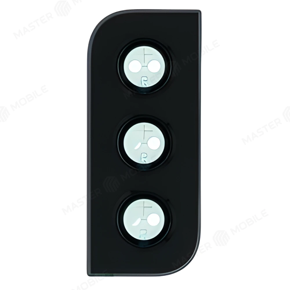 Стекло задней камеры для Samsung S901 Galaxy S22 / S906 Galaxy S22+ (черный) (в рамке) 