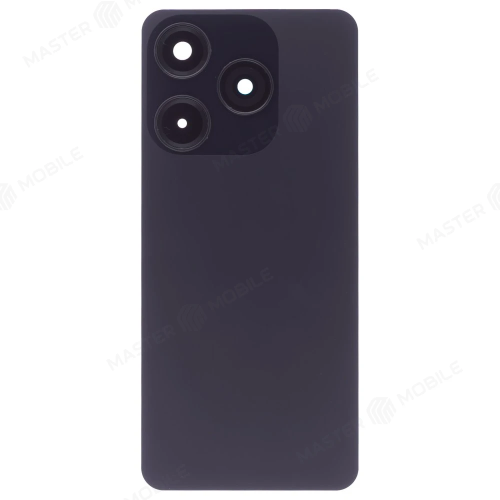 Задняя крышка для Tecno Spark 10 (KI5q) (черный) (в сборе со стеклом камеры) фото №1