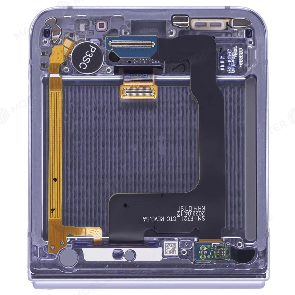 Дисплей для Samsung F721 Galaxy Z Flip 4 + тачскрин (внутренний) (голубой) (в рамке) (ORIG100) (возможен дефект ЛКП) фото №4