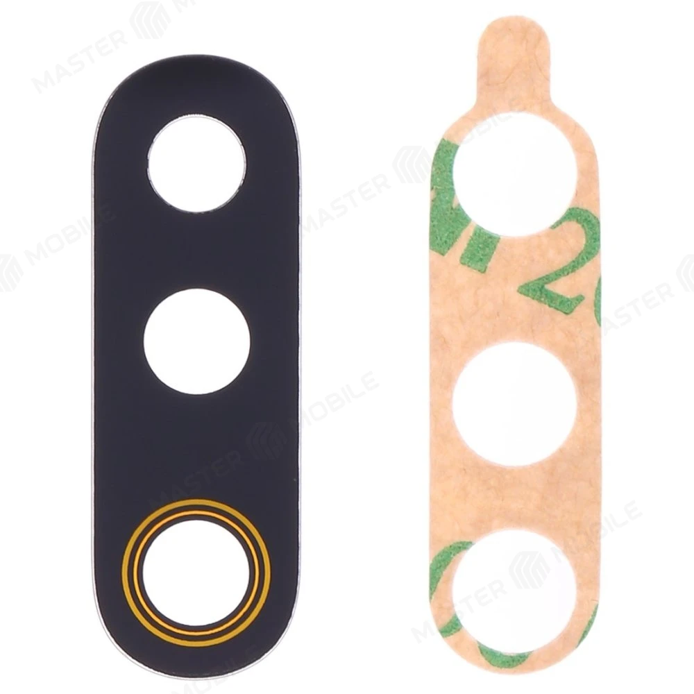 Стекло задней камеры для Realme 3 (RMX1821) / 3 Pro (RMX1851) (без рамки) (черный) фото №1