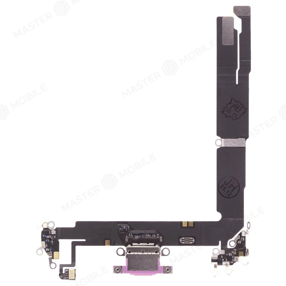 Шлейф для Apple iPhone 16 Plus с комп. + разъем зарядки + микрофон (розовый) (ORIG100)  фото №1