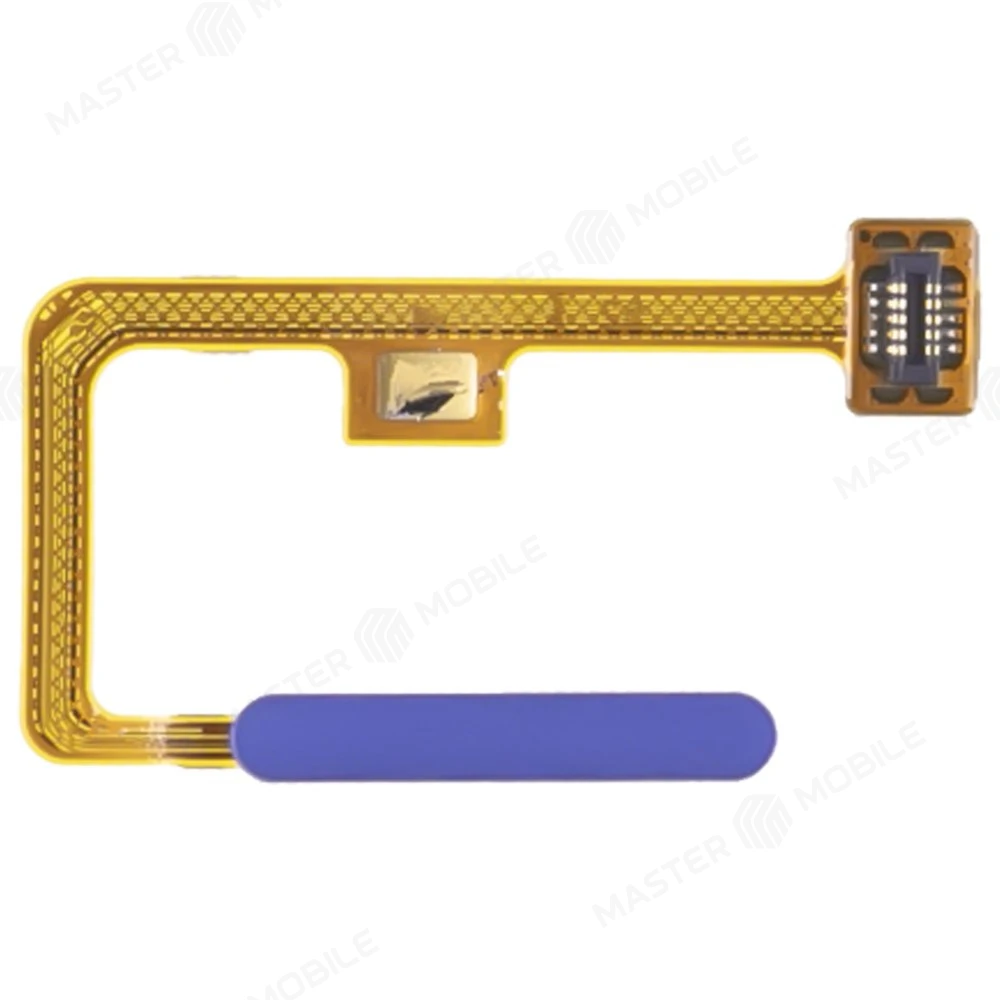 Шлейф для Xiaomi Mi 11 Lite (M2101K9AG) / 11 Lite 5G NE (2109119DG) с комп. + сканер отпечатка пальца (кнопка включения) (синий)