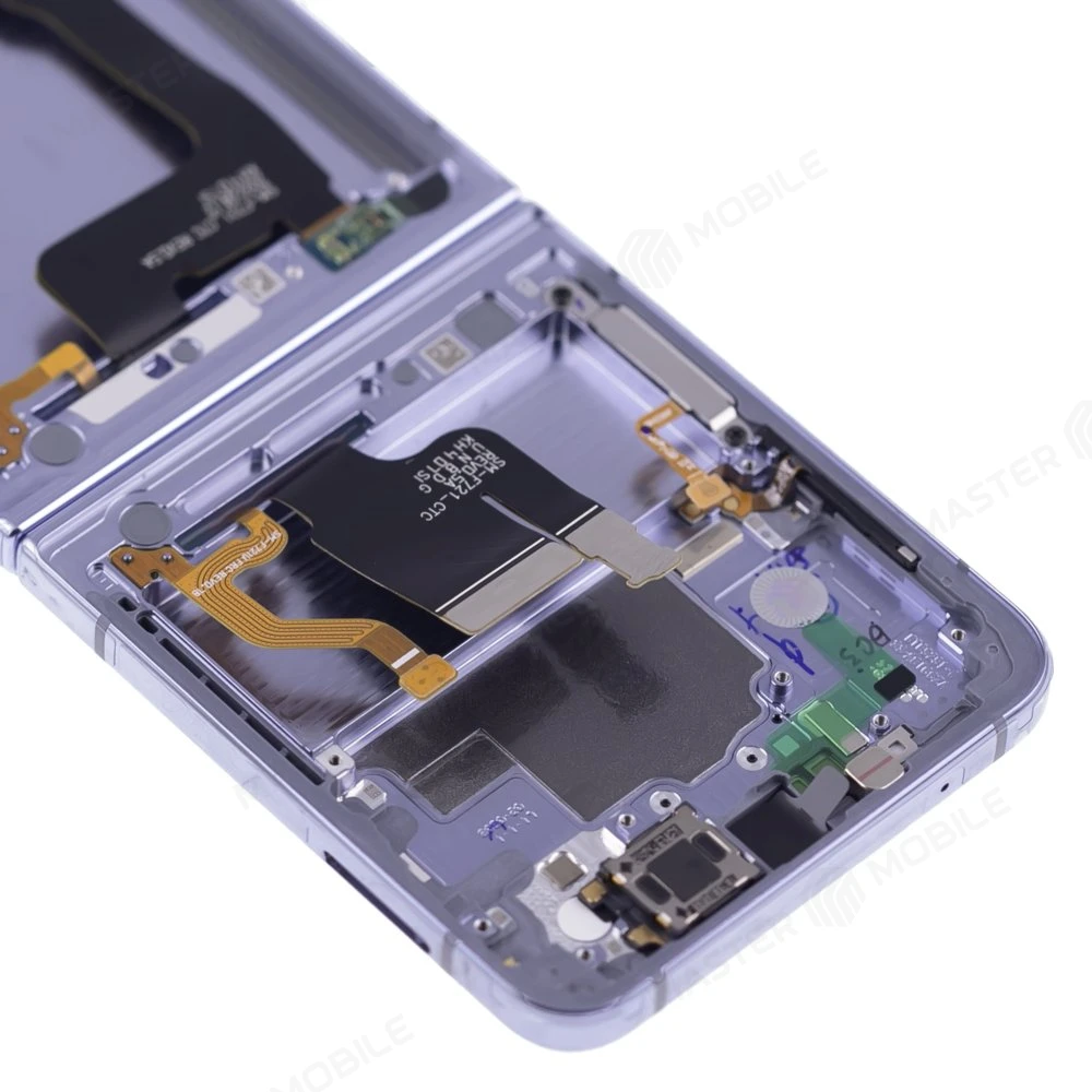 Дисплей для Samsung F721 Galaxy Z Flip 4 + тачскрин (внутренний) (голубой) (в рамке) (ORIG100) (возможен дефект ЛКП) фото №5