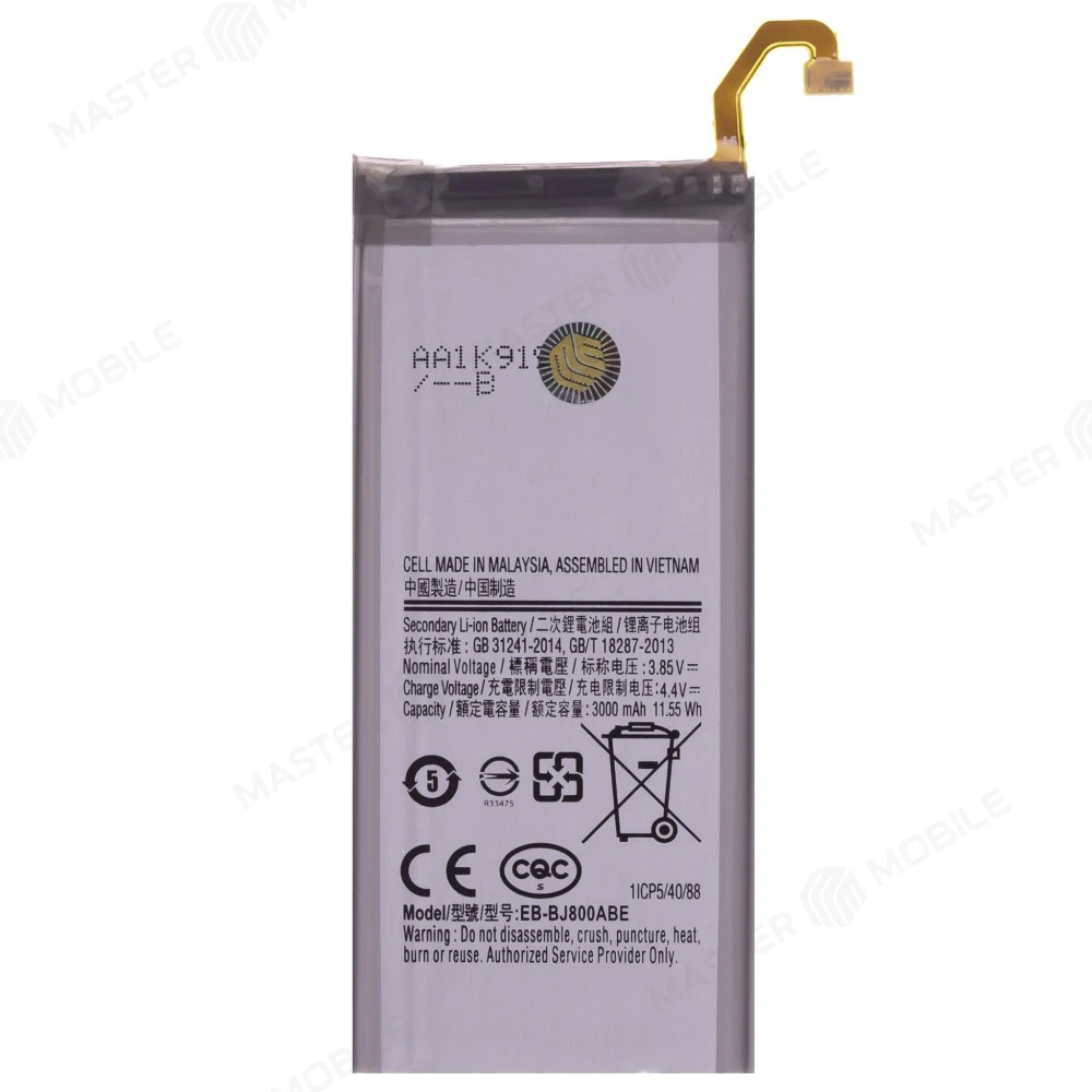 Аккумулятор для Samsung A600 Galaxy A6 (2018) / J600 Galaxy J6 (2018) / J810 Galaxy J8 (2018) (EB-BJ800ABE)  фото №1