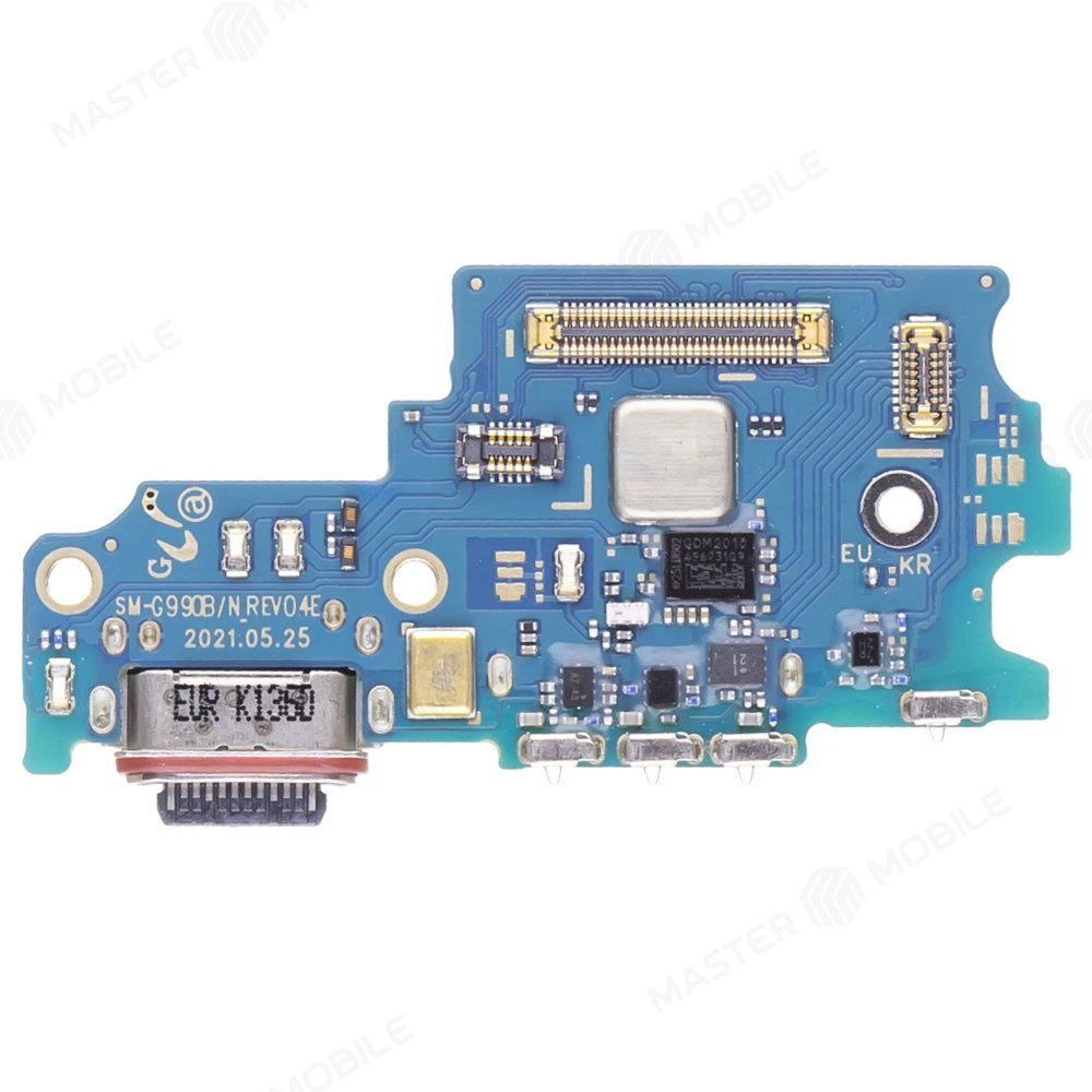 Нижняя плата для Samsung G990 Galaxy S21 FE с комп. + разъем зарядки + микрофон + разъем SIM фото №1