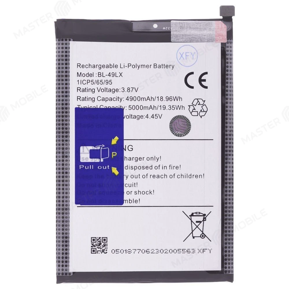 Аккумулятор для Infinix Hot 12 (X6817) / Hot 12 Play NFC (X6816D) / Hot 20 (X6826B) / Hot 20S (X6827) (BL-49LX) (Premium) фото №1