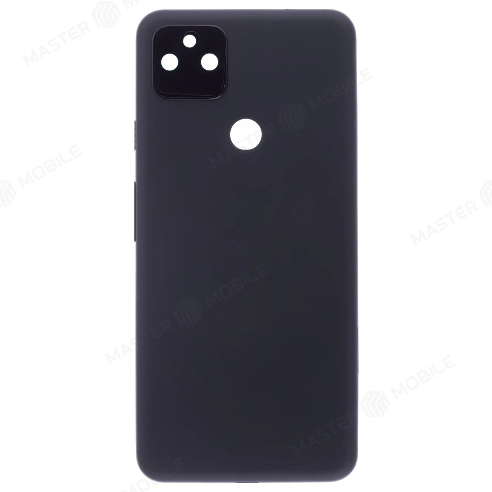 Задняя крышка для Google Pixel 5A 5G (G1F8F/G4S1M) (черный) (в сборе со стеклом камеры)