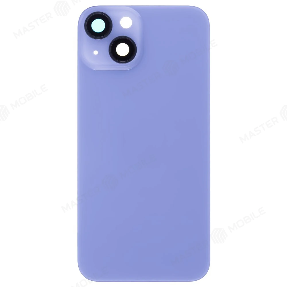 Задняя крышка для Apple iPhone 14 (голубой) (в сборе со стеклом камеры) (Premium)